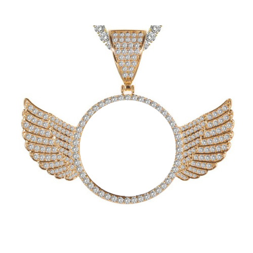 Angel Wings Studded Necklace